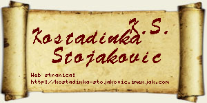 Kostadinka Stojaković vizit kartica